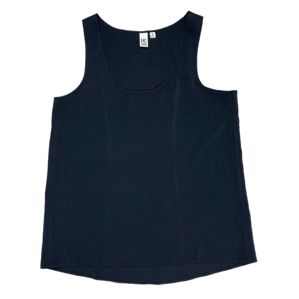 NWOT Racer Back Tank Top Blouse Medium Black